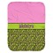 Pink & Lime Green Leopard Baby Swaddling Blanket (Personalized)