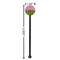 Pink & Lime Green Leopard Black Plastic 5.5" Stir Stick - Round - Dimensions