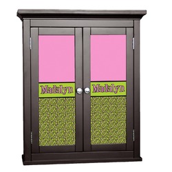 Pink & Lime Green Leopard Cabinet Decal - Large (Personalized)
