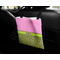 Pink & Lime Green Leopard Car Bag - In Use