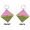 Pink & Lime Green Leopard Diamond Keychain (Front + Back)