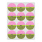 Pink & Lime Green Leopard Drink Topper - Small - Set of 12