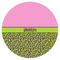 Pink & Lime Green Leopard Drink Topper - Small - Single