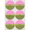 Pink & Lime Green Leopard Drink Topper - XLarge - Set of 6