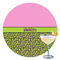 Pink & Lime Green Leopard Drink Topper - XLarge - Single with Drink