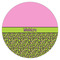 Pink & Lime Green Leopard Drink Topper - XLarge - Single