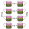 Pink & Lime Green Leopard Espresso Cup - 6oz (Double Shot Set of 4) APPROVAL