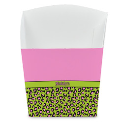 Pink & Lime Green Leopard French Fry Favor Boxes (Personalized)