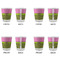 Pink & Lime Green Leopard Glass Shot Glass - Standard - Set of 4 - APPROVAL