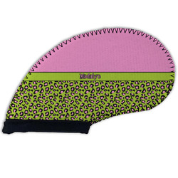 Pink & Lime Green Leopard Golf Club Iron Cover (Personalized)