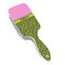 Pink & Lime Green Leopard Hair Brush - Angle View