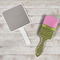 Pink & Lime Green Leopard Hair Brush - In Context