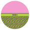 Pink & Lime Green Leopard Icing Circle - XSmall - Single