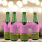 Pink & Lime Green Leopard Jersey Bottle Cooler - Set of 4 - LIFESTYLE