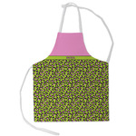 Pink & Lime Green Leopard Kid's Apron - Small (Personalized)