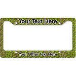 Pink & Lime Green Leopard License Plate Frame - Style B (Personalized)