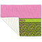 Pink & Lime Green Leopard Linen Placemat - Folded Corner (single side)