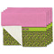 Pink & Lime Green Leopard Linen Placemat - MAIN Set of 4 (single sided)