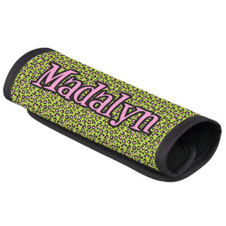 Pink & Lime Green Leopard Luggage Handle Cover (Personalized)