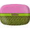 Pink & Lime Green Leopard Melamine Platter w/ Name or Text