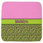 Pink & Lime Green Leopard Memory Foam Bath Mat - 48"x48" (Personalized)