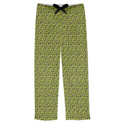 Pink & Lime Green Leopard Mens Pajama Pants - S