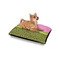 Pink & Lime Green Leopard Outdoor Dog Beds - Small - IN CONTEXT