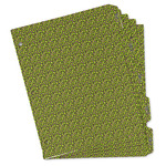 Pink & Lime Green Leopard Binder Tab Divider - Set of 5 (Personalized)