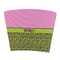 Pink & Lime Green Leopard Party Cup Sleeves - without bottom - FRONT (flat)