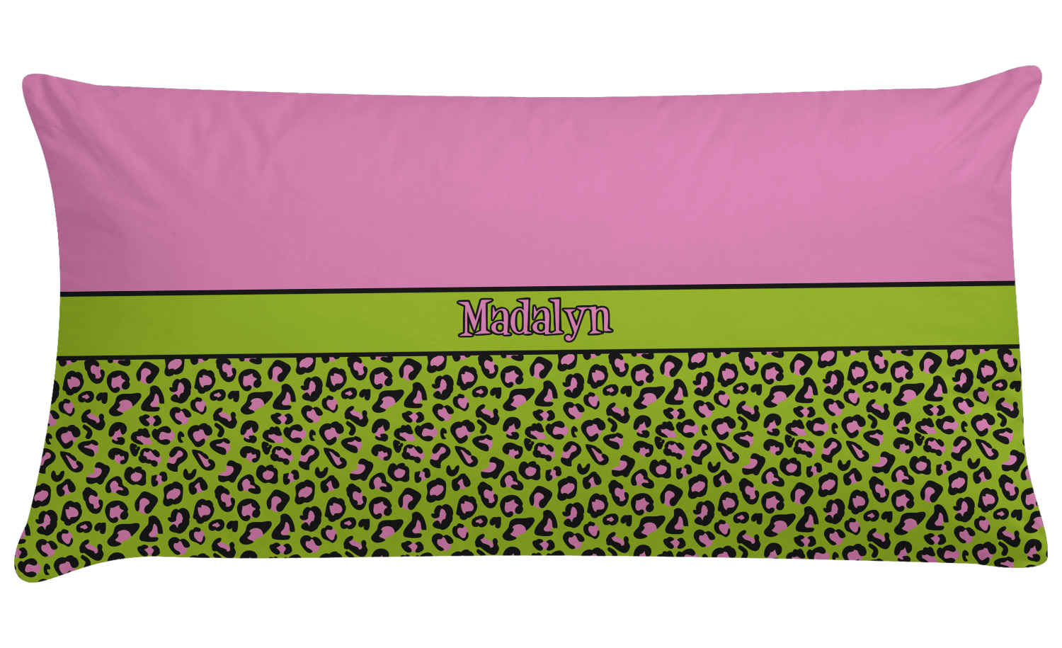 Custom Pink Lime Green Leopard Pillow Case Personalized YouCustomizeIt