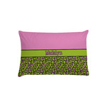 Pink & Lime Green Leopard Pillow Case - Toddler w/ Name or Text