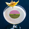 Pink & Lime Green Leopard Printed Drink Topper - Small - In Context