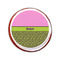Pink & Lime Green Leopard Printed Icing Circle - Small - On Cookie