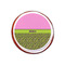 Pink & Lime Green Leopard Printed Icing Circle - XSmall - On Cookie