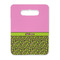 Pink & Lime Green Leopard Rectangle Trivet with Handle - FRONT