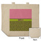 Pink & Lime Green Leopard Reusable Cotton Grocery Bag - Front & Back View