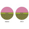 Pink & Lime Green Leopard Round Linen Placemats - APPROVAL (double sided)