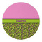 Pink & Lime Green Leopard Round Paper Coaster - Approval