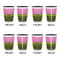 Pink & Lime Green Leopard Shot Glassess - Two Tone - Set of 4 - APPROVAL