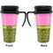 Pink & Lime Green Leopard Travel Mug with Black Handle - Approval