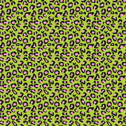 Pink & Lime Green Leopard Wallpaper & Surface Covering (Peel & Stick 24"x 24" Sample)