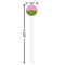 Pink & Lime Green Leopard White Plastic 5.5" Stir Stick - Round - Dimensions