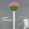 Pink & Lime Green Leopard White Plastic 5.5" Stir Stick - Round - Main