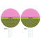 Pink & Lime Green Leopard White Plastic 7" Stir Stick - Double Sided - Round - Front & Back