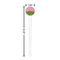 Pink & Lime Green Leopard White Plastic 7" Stir Stick - Round - Dimensions