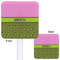 Pink & Lime Green Leopard White Plastic Stir Stick - Double Sided - Approval