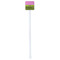 Pink & Lime Green Leopard White Plastic Stir Stick - Double Sided - Square - Single Stick