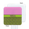 Pink & Lime Green Leopard White Plastic Stir Stick - Single Sided - Square - Approval