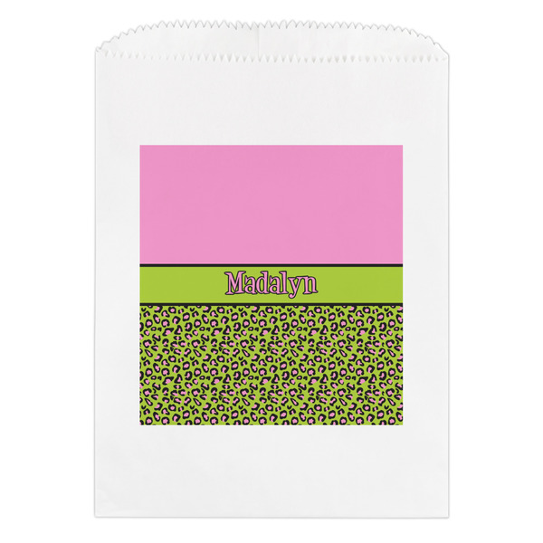 Custom Pink & Lime Green Leopard Treat Bag (Personalized)