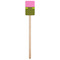 Pink & Lime Green Leopard Wooden 6.25" Stir Stick - Rectangular - Single Stick